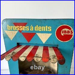 Vintage French toothpaste / dentifrice GIBBS tin display showcase