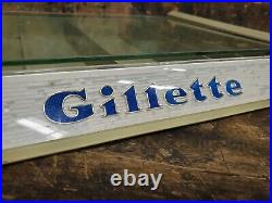 Vintage Gillette Razor Advertising Case 1956 Showcase Store Display Collector