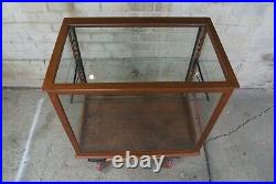 Vintage Oak General Store Country Mercantile Curio Display Case Cabinet Showcase