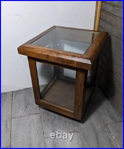 Vintage Wood & Glass Store Counter Display Case/Box Showcase Cabinet Vitrine