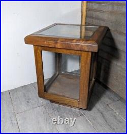 Vintage Wood & Glass Store Counter Display Case/Box Showcase Cabinet Vitrine