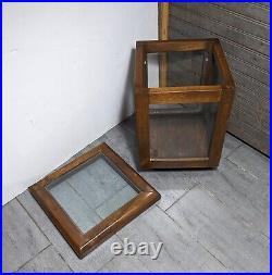 Vintage Wood & Glass Store Counter Display Case/Box Showcase Cabinet Vitrine