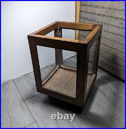 Vintage Wood & Glass Store Counter Display Case/Box Showcase Cabinet Vitrine