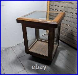 Vintage Wood & Glass Store Counter Display Case/Box Showcase Cabinet Vitrine