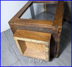 Vintage Wood & Glass Store Counter Display Case/Box Showcase Cabinet Vitrine