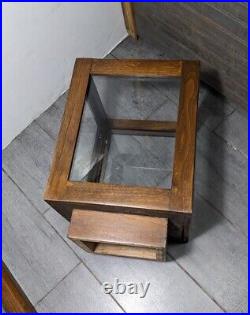 Vintage Wood & Glass Store Counter Display Case/Box Showcase Cabinet Vitrine