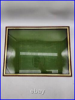 Vintage Wood Glass Velvet Display for jewelry, watches, coins, medals