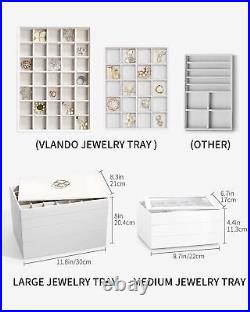 Vlando Miller Jewelry Trays Stackable Showcase Display Drawer Organizer Stora