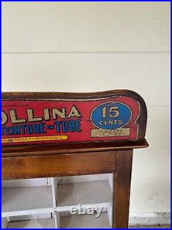 W6 Vintage AMPOLLINA Dye Display Showcase Old Country Store Counter