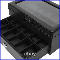 Watch Display Storage Case 2 Tier 24 Slot Jewelry Display Storage Box QUA