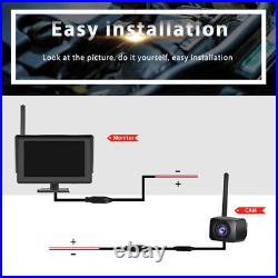 Wireless Digital Display 4.3 Monitor Rear View Backup Reverse Camera Universal